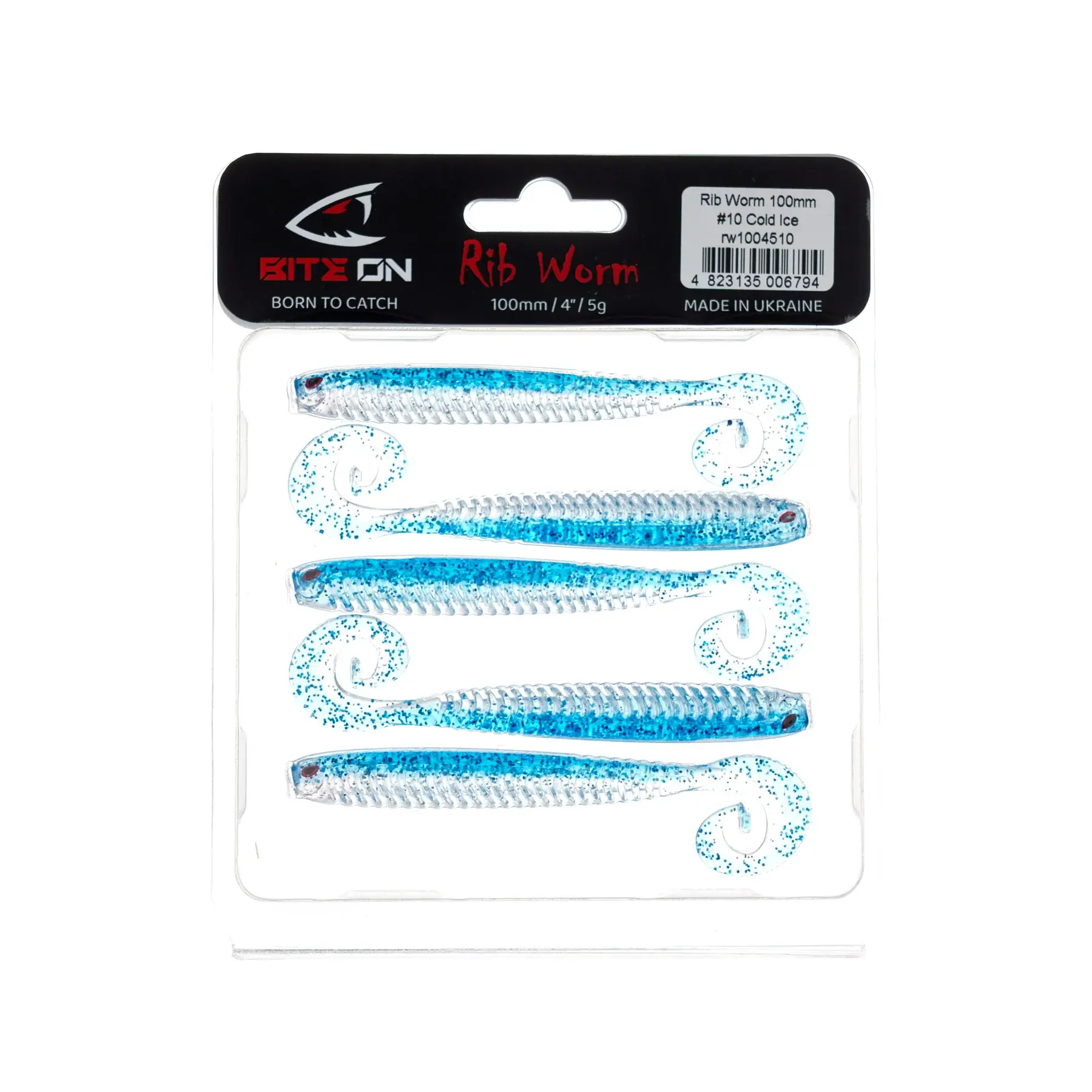 Biteon Rib Worm  120 mm/4,7 inç 8 g - 4 adet/paket.